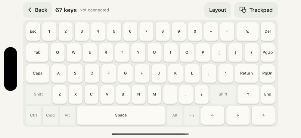 Pocket Board: actual Full Keyboard screen
